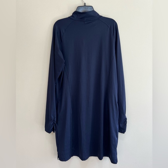 NWT Lady Hagen Solid Navy Blue UV UPF 50+ Long Sleeve Golf Dress, size XL - Picture 4 of 10
